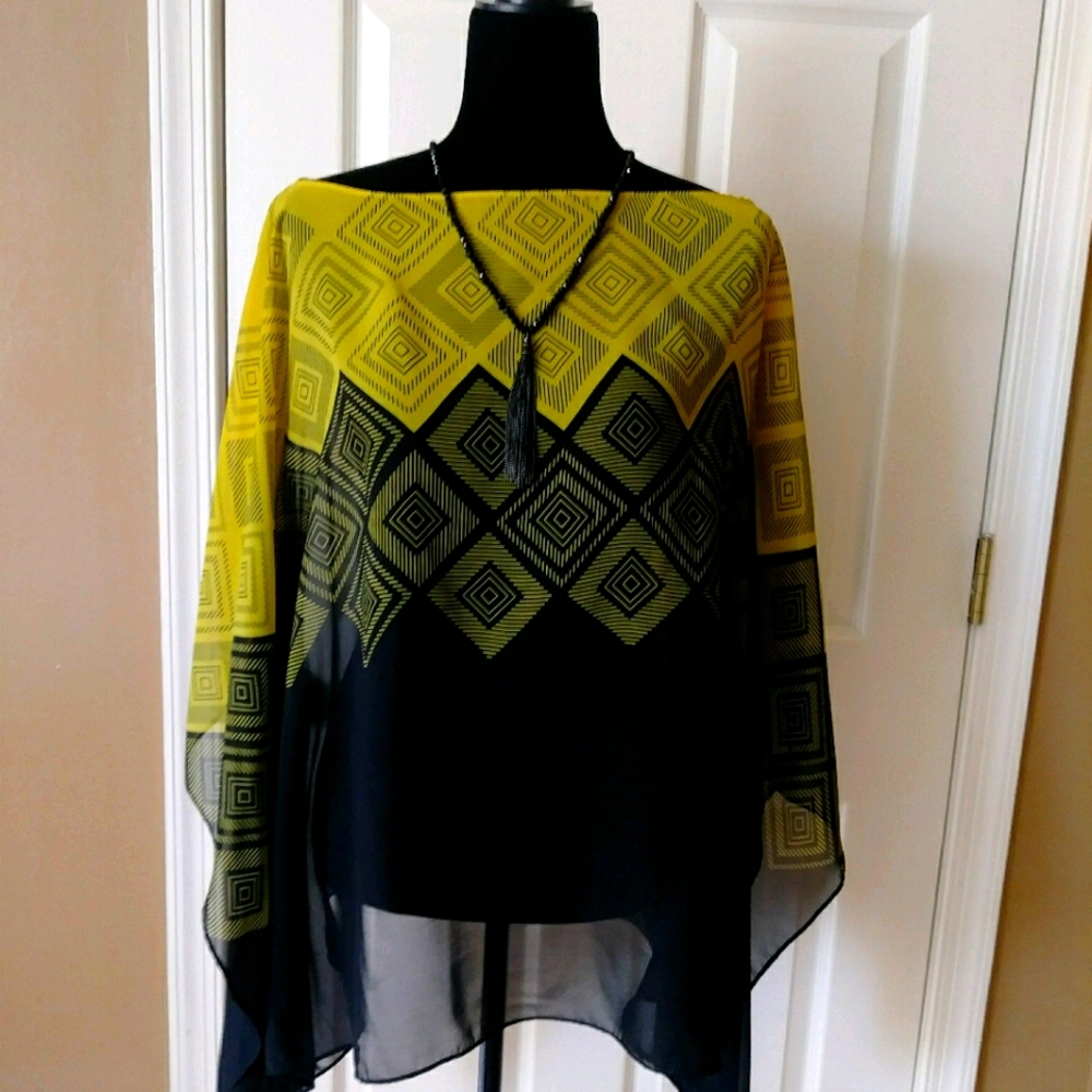 Yellow/black dress shirt